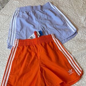 Adidas sprinter adult‎ size xs Bright Orange and Soft purple Shorts